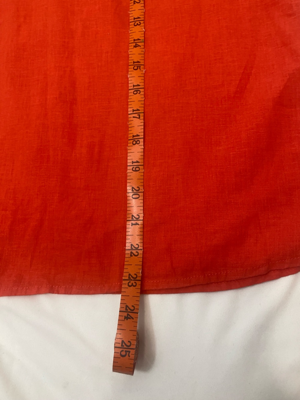 Old Navy Coral Linen Blend Split-Neck Top - Picture 7 of 8